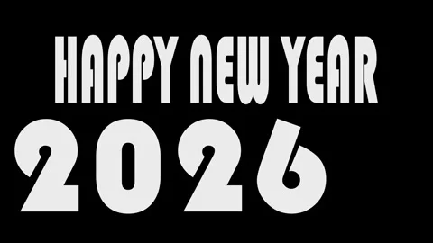 Happy new year stylized text animation with a gradient effect Stock Footage 322518247