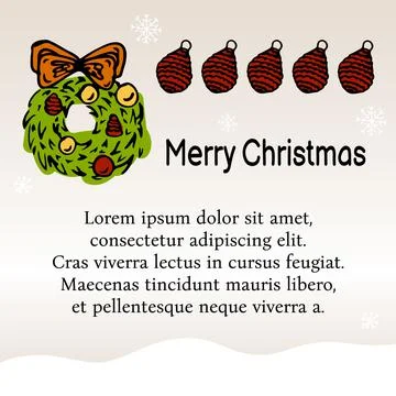 Happy new year template. Vector illustration. Doodle design style Stock Illustration