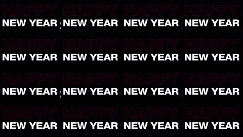 Happy New Year Text 01 Stock Footage 147342907