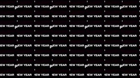 Happy New Year Text 02 Video stock 147342950