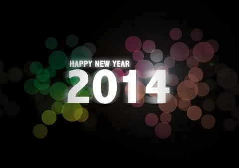 Happy new year text abstract background Stock Illustration