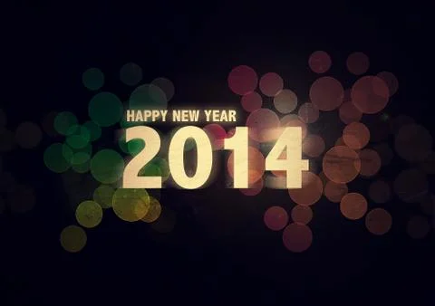 Happy new year text abstract background Illustrazione stock