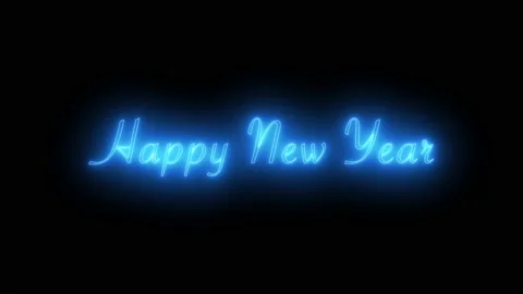Happy new year text animated with sparkles effect. Stock Footage 201500083