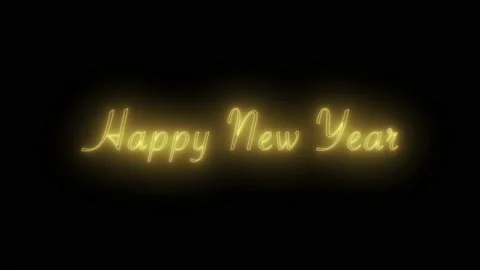 Happy new year text animated with sparkles effect. 動画素材 201500085
