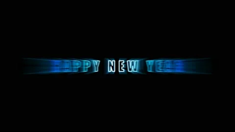 Happy New Year text Animation Design Stock Footage 221812719