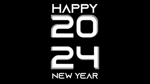 Happy New Year Text Animation Stock Footage 253164640