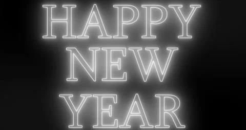 Happy New Year text animation in 4k. Happy New Year. Stock Footage 256771648