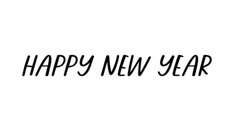Happy New Year text being animated on as if written Stock Footage 166896489