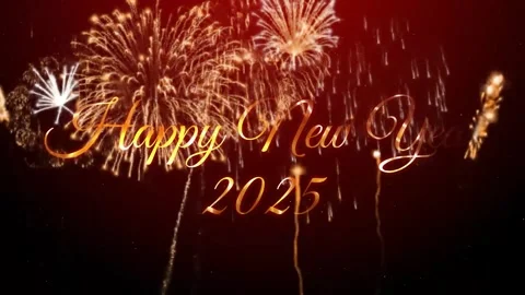 Happy new year text effect green screen background Stock Footage 288912096
