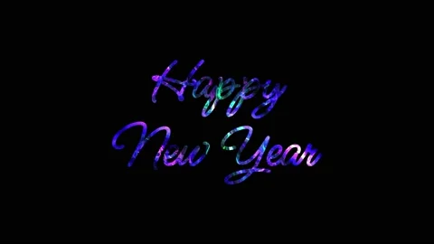 Happy New Year text with explosion effect Stock Footage 213258983