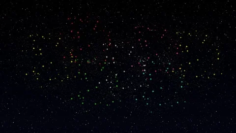 Happy New Year Text with Firework Stock Footage 119821220