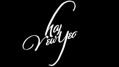 Happy New Year text Stock Footage 98555693