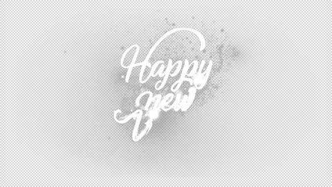 Happy New Year Text Stock Footage 143587940