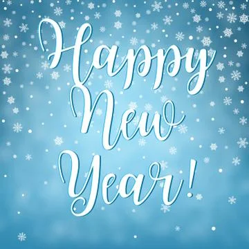 Happy New Year text, Illustrazione stock