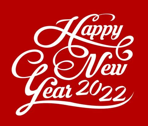 Happy New Year text Stock Illustration