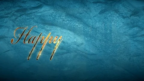 Happy new year text over frozen window Video stock 70365458