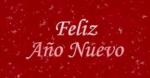 Happy New Year text in Spanish "Feliz ano nuevo" formed from dust and turns to Stock Footage 70473856