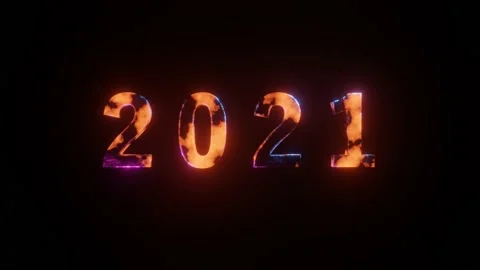 Happy New Year Theme - 4K video animation of textured 2021. Stock Footage 143592578