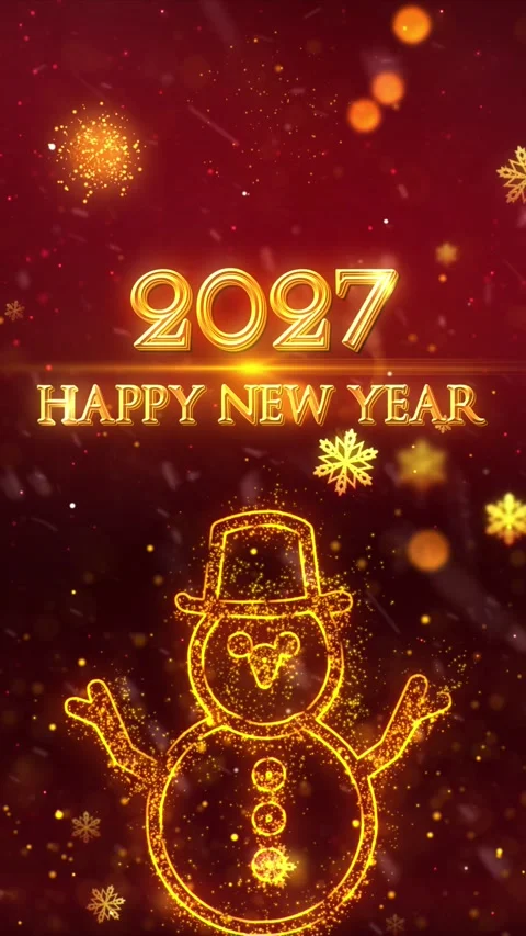 Happy New Year Title 2027 V1 库存影片 340644941