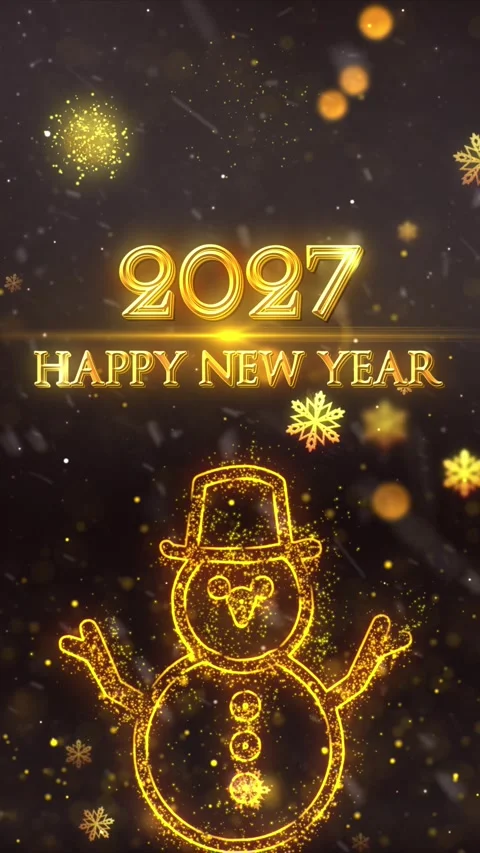 Happy New Year Title 2027 V2 Видео 340644965