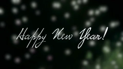 Happy New Year title animation with fireworks Stock Footage 133587582