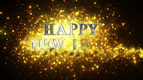 Happy new year title particle animation Vídeos de archivo 148933863