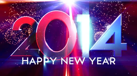 Happy New Year  type animation 18 Stock Footage 33597050