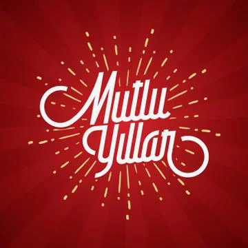 Happy New Year Typographical Creative Background. Stock Illustration