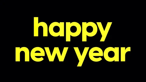HAPPY NEW YEAR TYPOGRAPHY Stock Footage 321008022