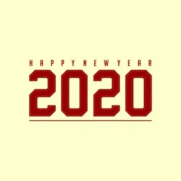 Happy New Year Typography Text Stock Illustration