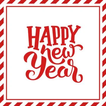 Happy New Year typography. Vector background Stock Illustration