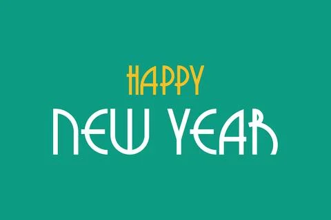 Happy New Year typography vector design Stock Illustration