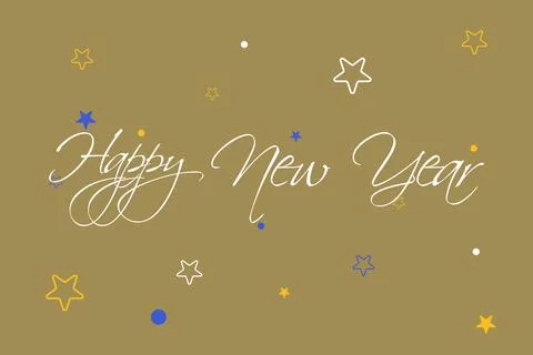 Happy New Year typography vector design イラスト素材