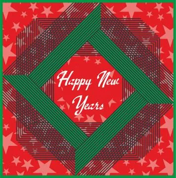 Happy new year vector background. Christmas greeting card. Stock Illustration