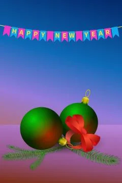 Happy New Year vector concept illustration or card Stock Illustration