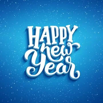 Happy New Year vector greeting card design Stock Illustration