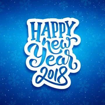 Happy New Year vector greeting card design Stock Illustration