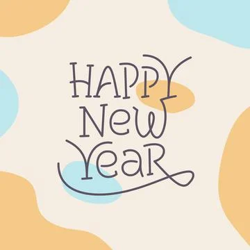 Happy New Year vector greeting card design Stock Illustration