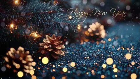 Happy new year. Winter scene with Christmas greetings. Christmas background. Stock Footage 291388534