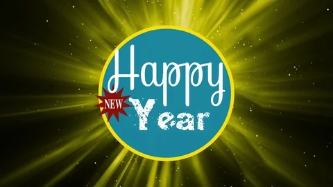 Happy New Years Title Background Stock Footage 71019030