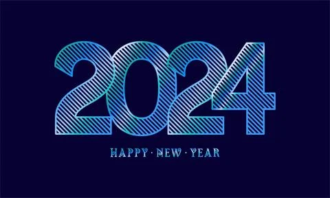 Happy newyear 2024 Illustrazione stock