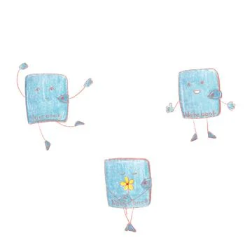 Happy notebook Stock Illustration