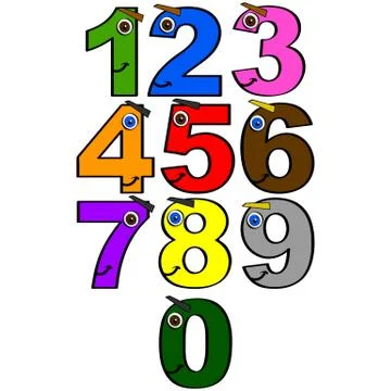 Happy numbers Stock Illustration