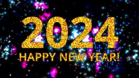 Happy NYE 2024 Stock Footage 255645079