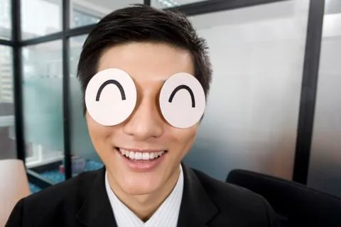 Happy office worker Foto stock