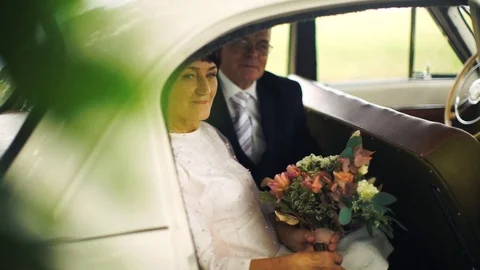Happy old age. An elderly beautiful couple walking in the Park. Stock Footage 106400793