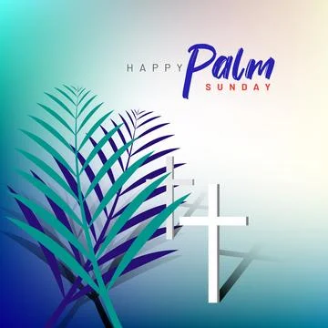 Happy Palm Sunday holiday Stock Illustration