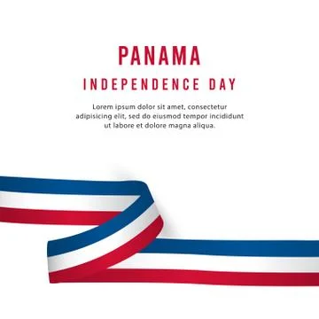 Happy Panama Independence Day Vector Template Design Illustration Stock Illustration
