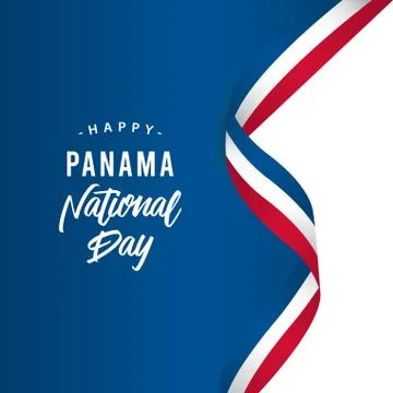 Happy Panama National Day Vector Template Design Illustration Stock Illustration