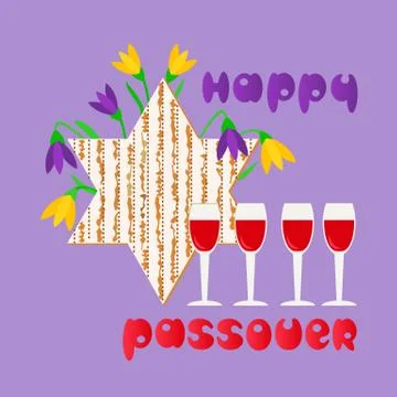 Happy Passover card Stock Illustration